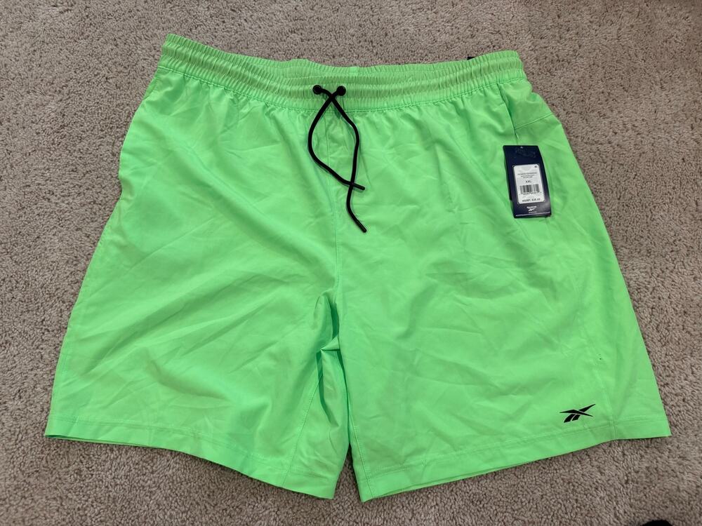 New Mens Reebok Lime Green Shorts-XXL